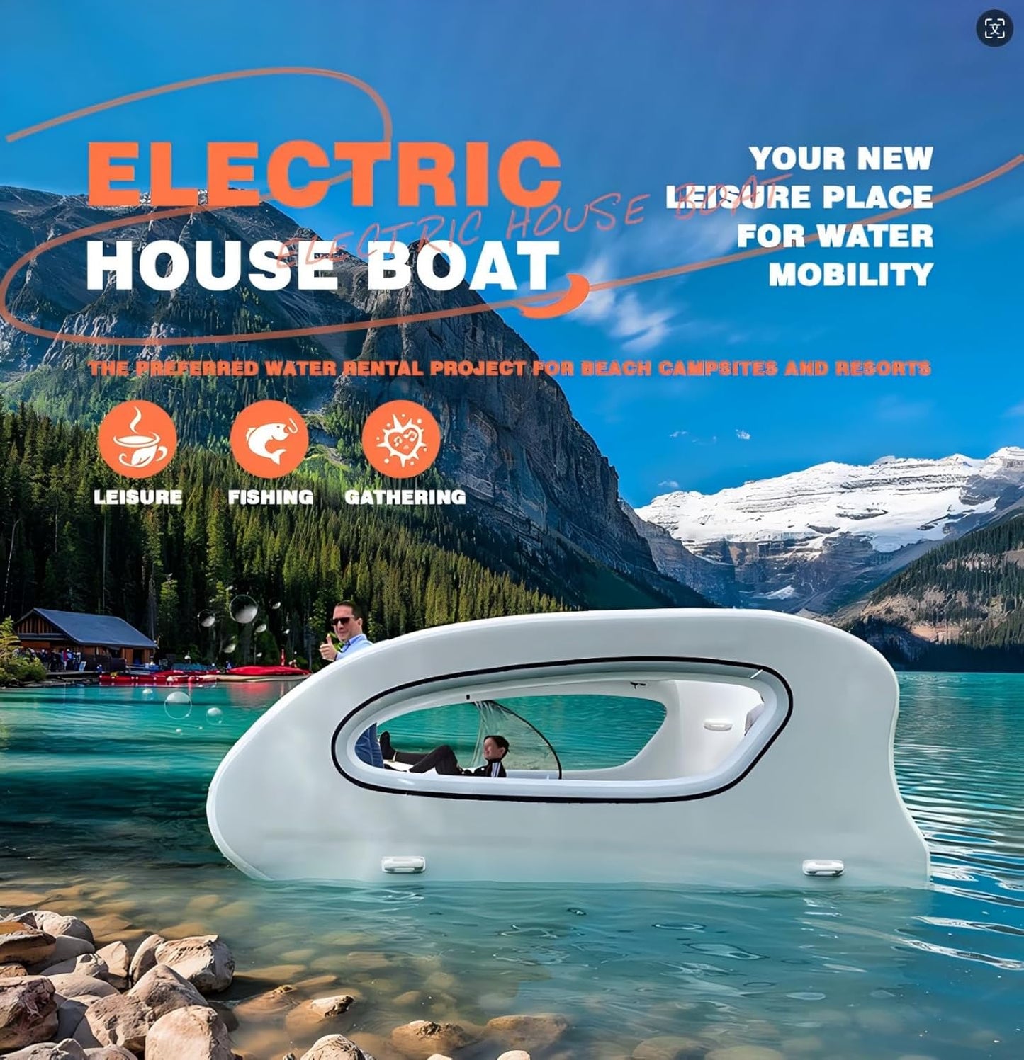 Electric Inflatable Platform Boat Customization Eco-Friendly, Long-Range & Portable Dock Watercraft With Motor