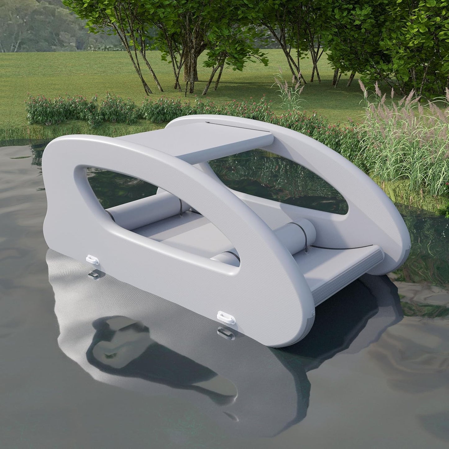 Electric Inflatable Platform Boat Customization Eco-Friendly, Long-Range & Portable Dock Watercraft With Motor