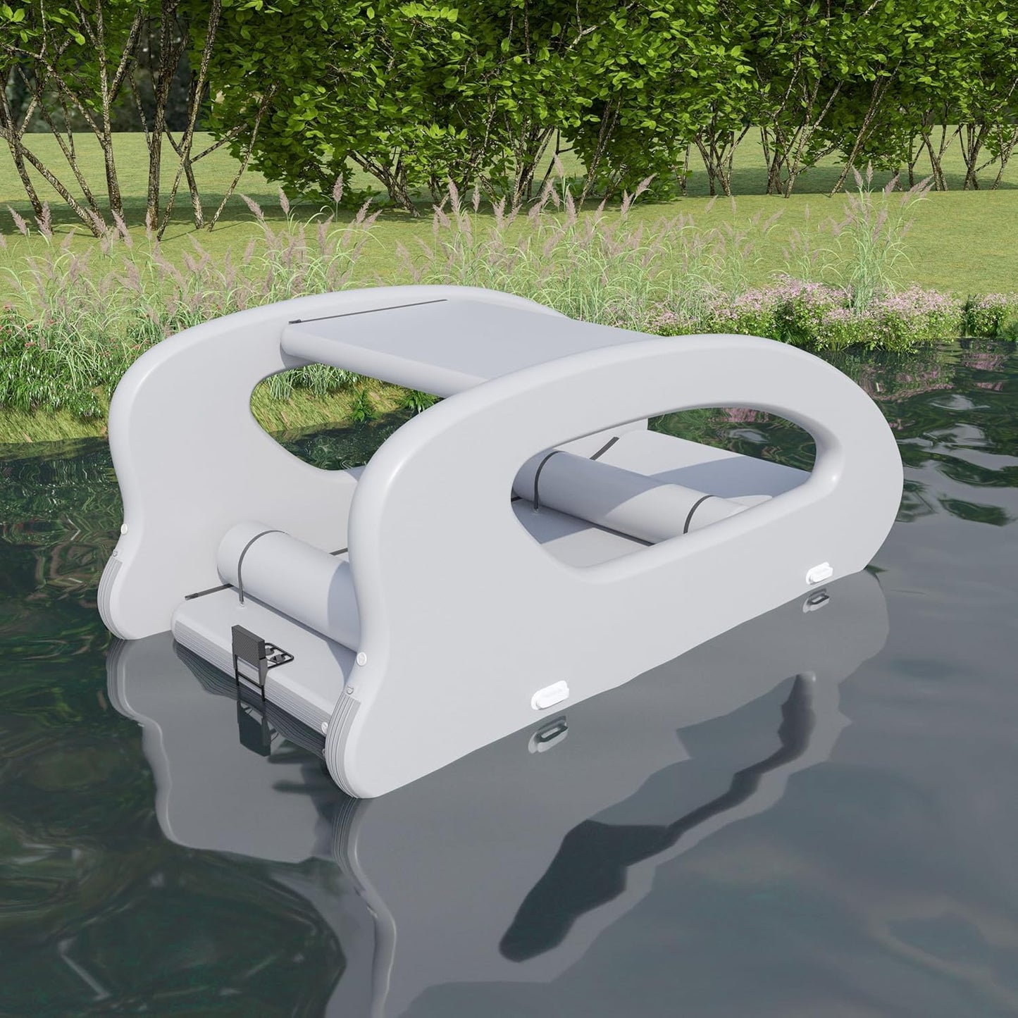 Electric Inflatable Platform Boat Customization Eco-Friendly, Long-Range & Portable Dock Watercraft With Motor